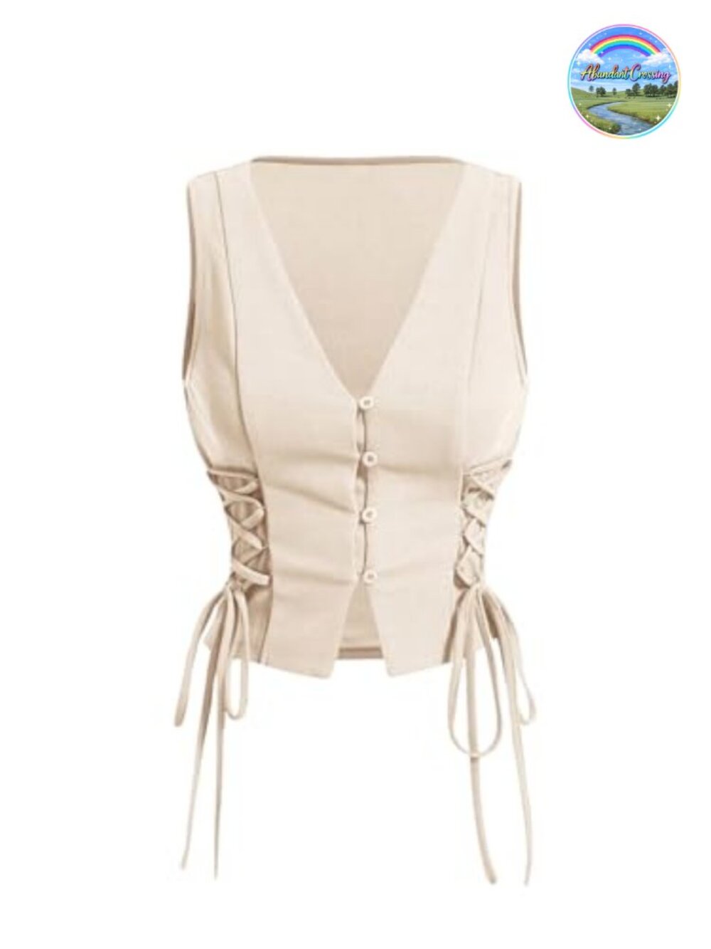 Western Cowgirl Rodeo Country Concert Vest Top Lace Up Sleeveless